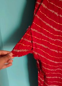 Red Ethnic Kurti elegant for women straight