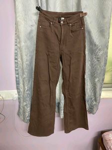 Brown Wide Leg Jeans