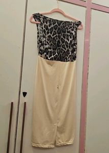 Leopard Print &amp; Cream Dress