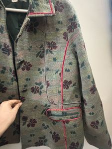Vintage Floral Print Blazer