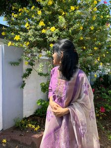 Beautiful Lavender Kurta Set with Dupatta