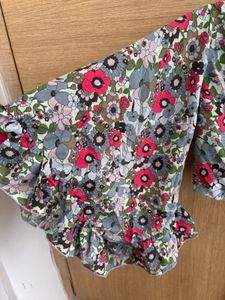 Floral Palazzo Pants and Crop Top Set