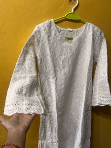 White Chikankari Kurta pant set