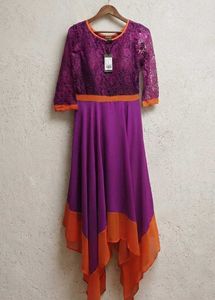 Stunning Ethnic Gown with Lace Top