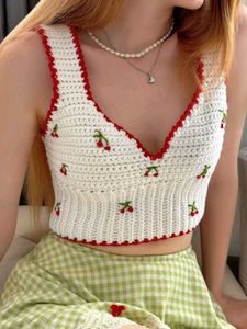 Crochet Cherry Crop Top
