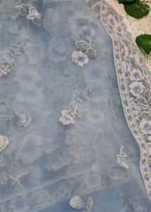 💙Power Blue Organza Light Weight Dupatta💙