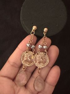 Vintage reversibile Coin Drop Earrings