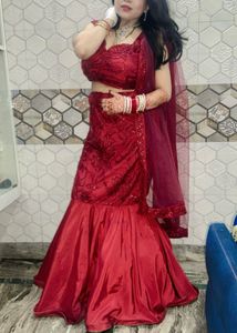 fish cut lehenga