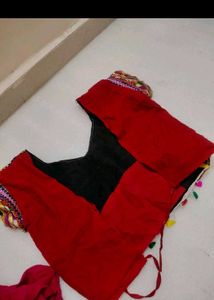 Vibrant Red Embroidered Lehenga Choli Set