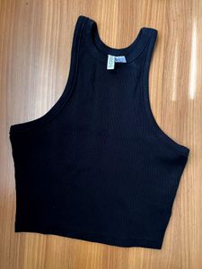 Classic Black Ribbed Tank Top