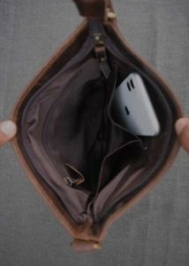 Vintage Leather Crossbody Bag Unisex