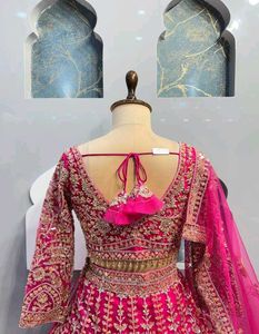 Stunning Pink Embroidered Lehenga Choli