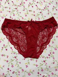 Lace Trimmed Red Briefs