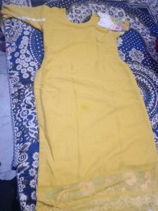 Yellow Embroidered Kurta Set