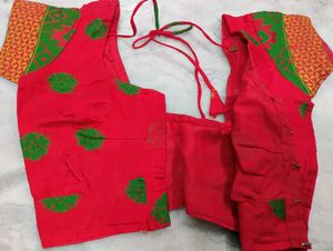 Red Colour  Silk Blouse
