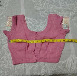 Pink Embroidered Saree with Blouse