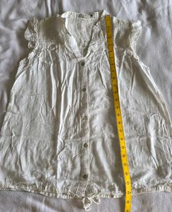 Chic White Smocked Top