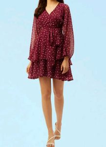 Chic Polka Dot Ruffle Dress