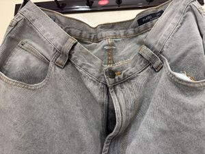 Grey Wash Wide Leg Jeans