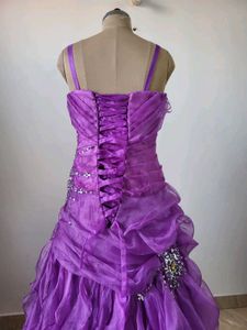 Stunning Purple Ruffled Gown