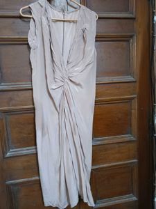 Cocktail Pink Crepe Fabric Dress