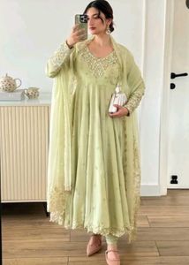 Elegant Light Green Anarkali Suit