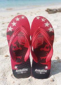 Red Flip Flops with White Stars