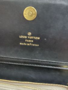 Black LV Embossed Crossbody Bag