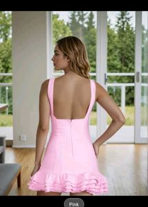 Cute Pink Ruffle Dress