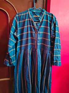 Blue Striped Kurta