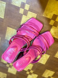 Pink Heeled Sandals