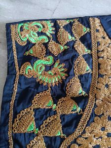 Embroidered Navy Blue Blouse