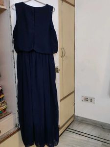 Elegant Navy Blue Maxi Dress