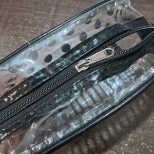Set of 2 Clear Cosmetic Bags