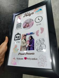 Personalized Baby Birth Announcement Frame
