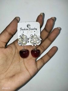 Chic Beaded Bracelet 5 earring combo