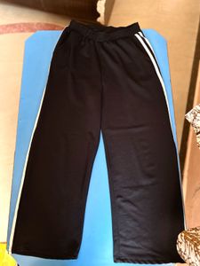 Black Side Stripe Track Pants | Comfortable Fit
