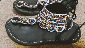 Boho Beaded Flat Sandals