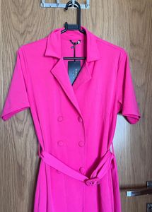 Hot Pink Blazer Dress