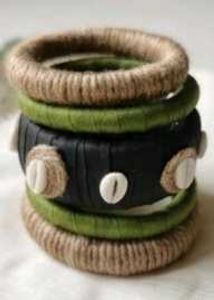 Boho Jute Necklace and Earring Set