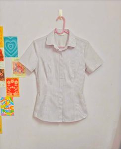 y2k Striped Snatched waist shirt