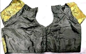 grey poly silk blouse