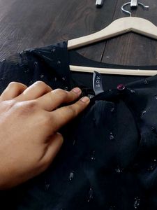 Elegant Black Ruffled Top