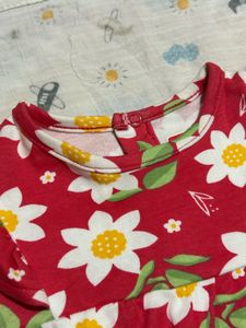 Babyhug Floral Full Sleeves Romper | 0-6 months
