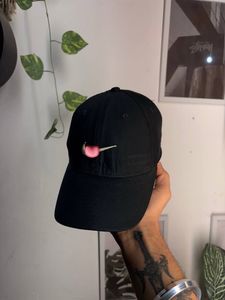 Nike Black Baseball Cap with Pink Swoosh