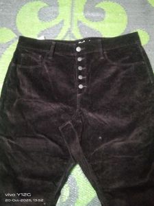 Brown Corduroy High Waisted Pants
