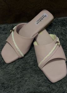 Stylish Pink Slip-On Sandals with Embellishments