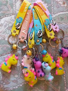 Cute Unicorn Keychain With Attractive Strap