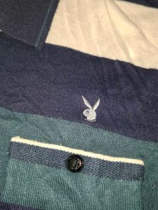 Striped Long Sleeve Polo Shirt