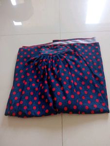 Cute Navy &amp; Red Polka Dot Skirt
